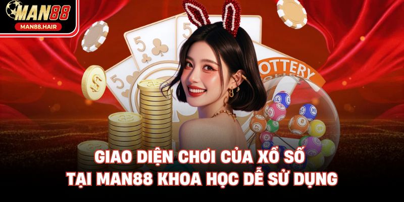 Giao diện chơi của xổ số tại Man88 khoa học dễ sử dụng